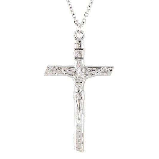 Log Crucifix Necklace