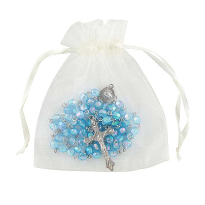 Light Blue Crystal Rosary