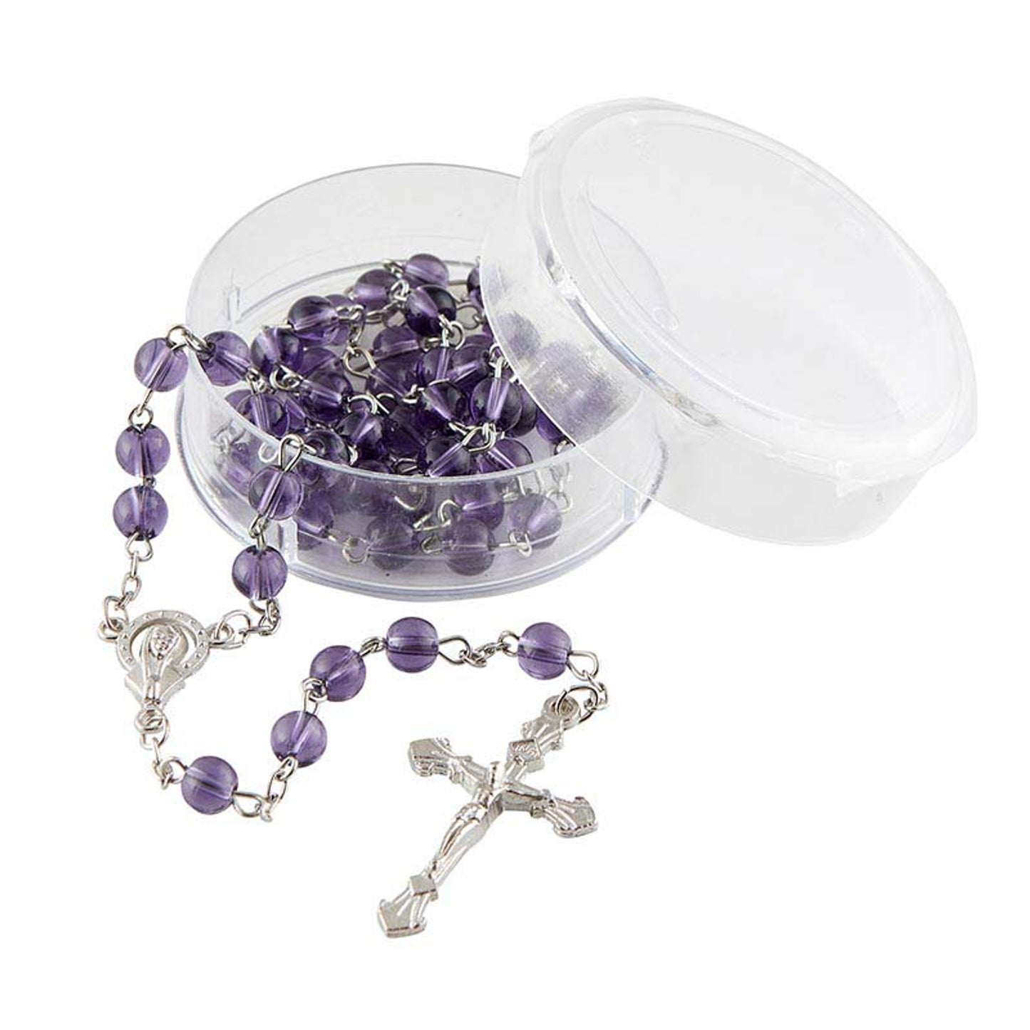 Amethyst Glass Bead Rosary (BK
