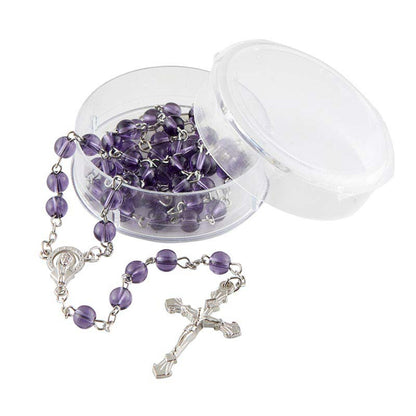 Amethyst Glass Bead Rosary (BK