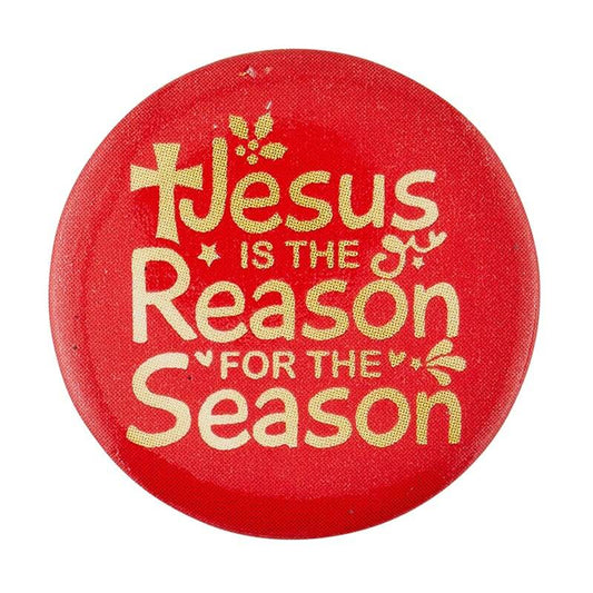 Jesus Is The Reason For The Season Christmas Buttons - 6 Assorted