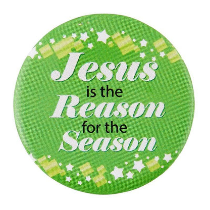 Jesus Is The Reason For The Season Christmas Buttons - 6 Assorted
