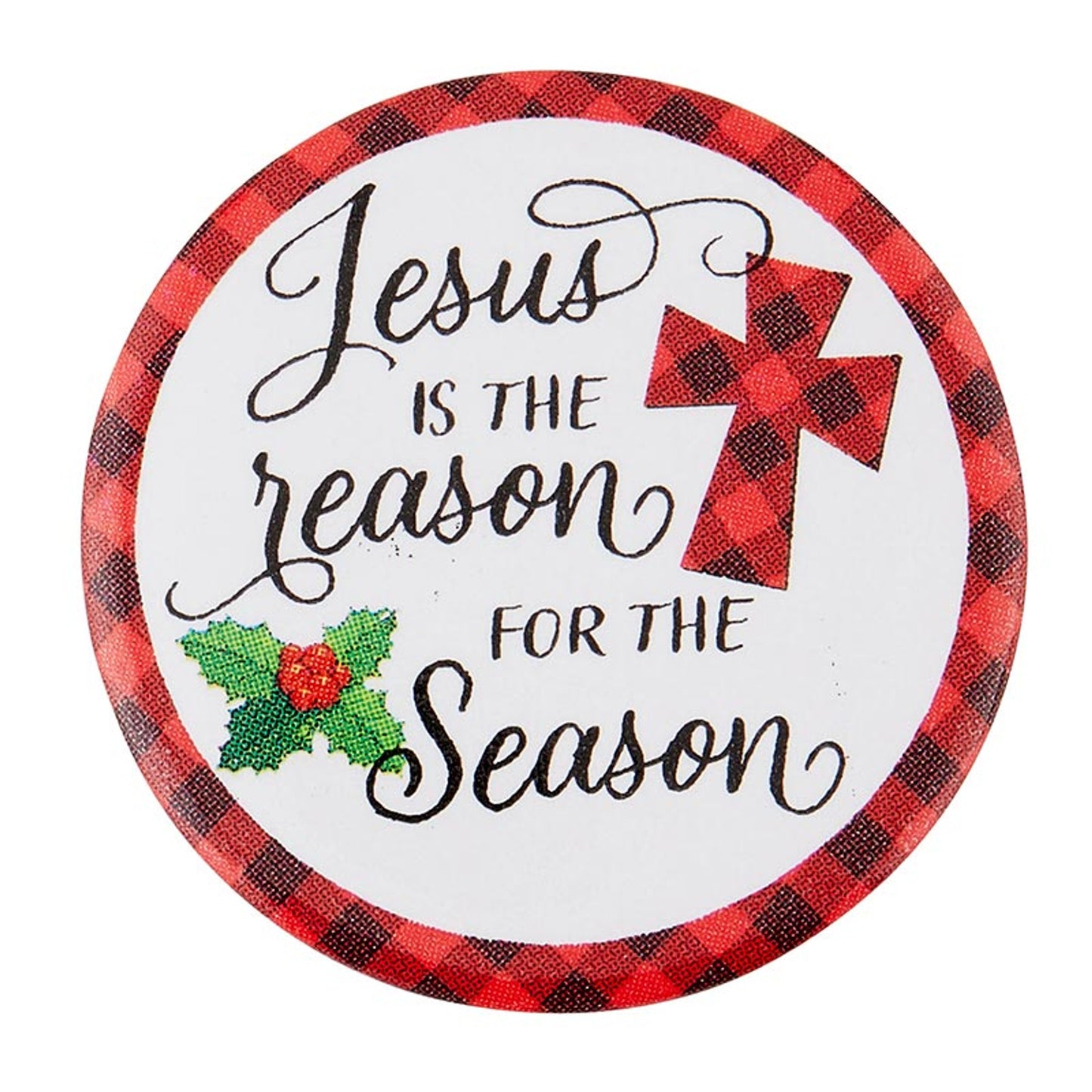 Jesus Is The Reason For The Season Christmas Buttons - 6 Assorted