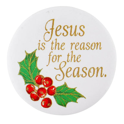 Jesus Is The Reason For The Season Christmas Buttons - 6 Assorted