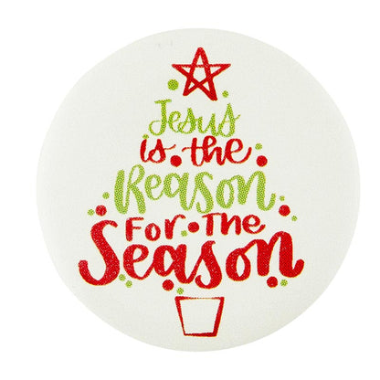 Jesus Is The Reason For The Season Christmas Buttons - 6 Assorted