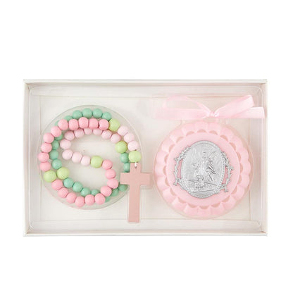 Crib Medal With Kiddie Rosary (BK