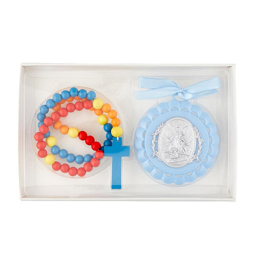Crib Medal With Kiddie Rosary