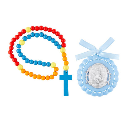 Crib Medal With Kiddie Rosary
