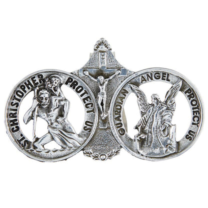 Saint Christopher/Guardian Angel Visor Clips (BK