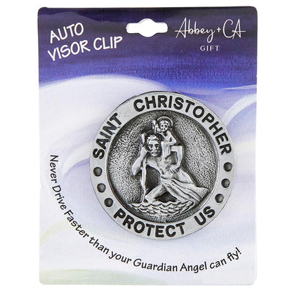Saint Christopher Visor Clips (BK