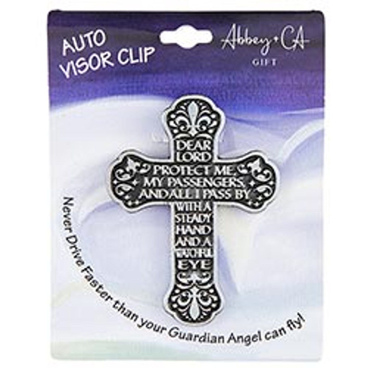 Motorist Prayer Cross Visor Clip