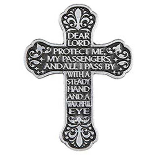 Motorist Prayer Cross Visor Clip