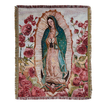 Our Lady Of Guadalupe Tapestry Throw Blanket (BK
