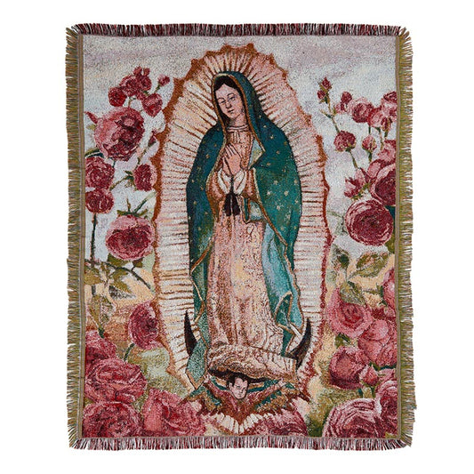 Our Lady Of Guadalupe Tapestry Throw Blanket (BK