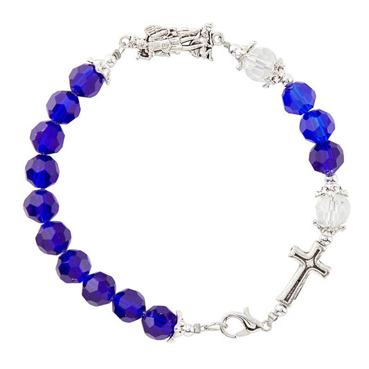 Dark Blue Saint Michael Bracelet