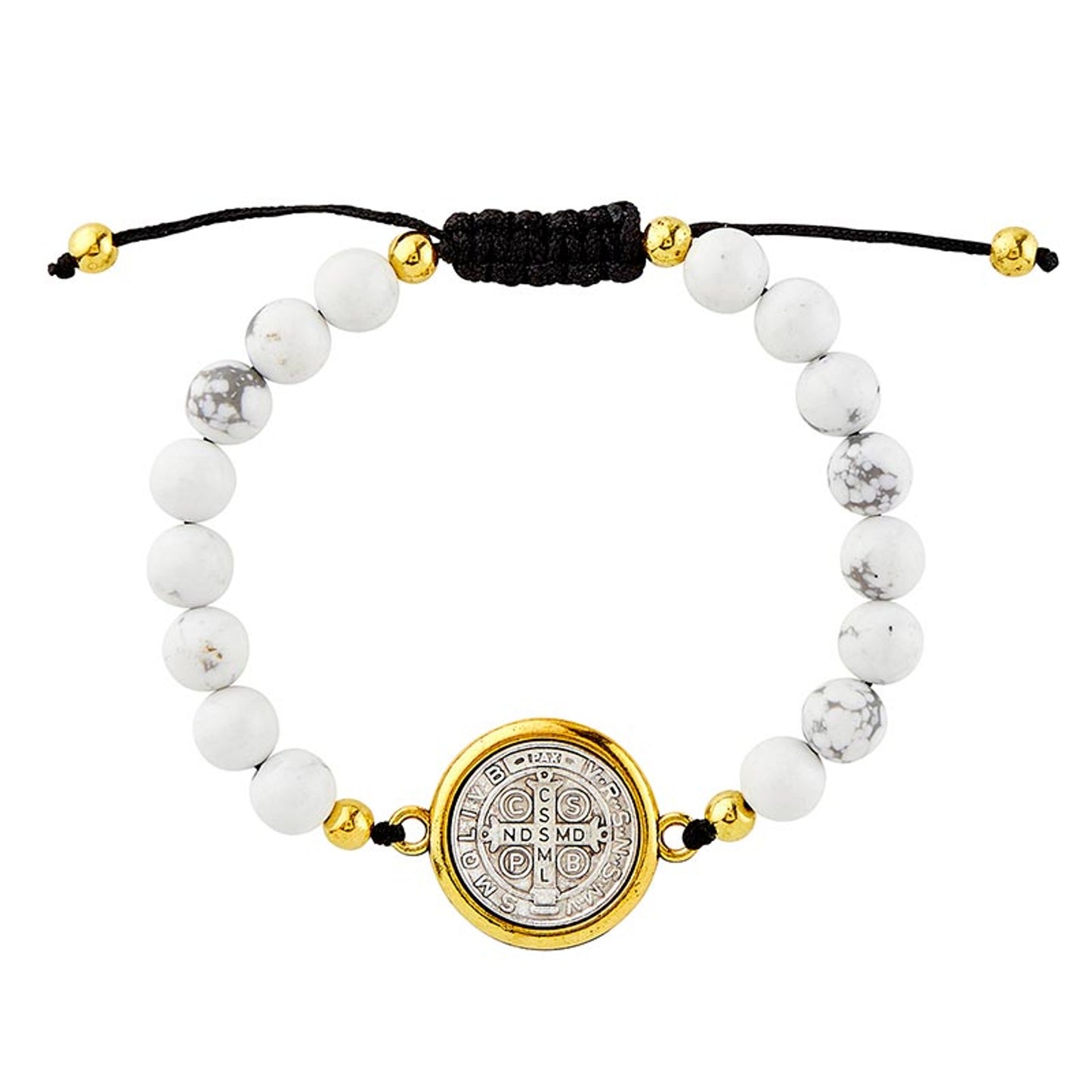 Saint Benedict Bracelet - White / Turquoise