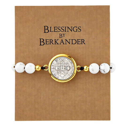 Saint Benedict Bracelet - White / Turquoise