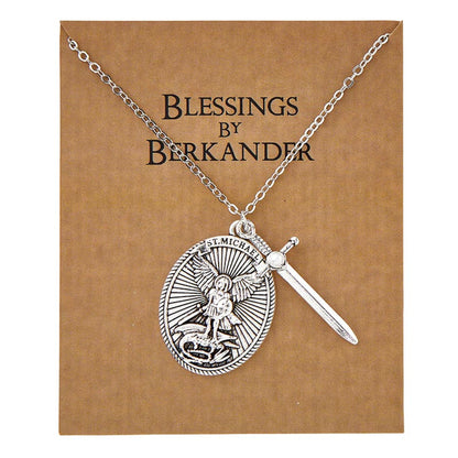 St Michael Medal Necklace BK