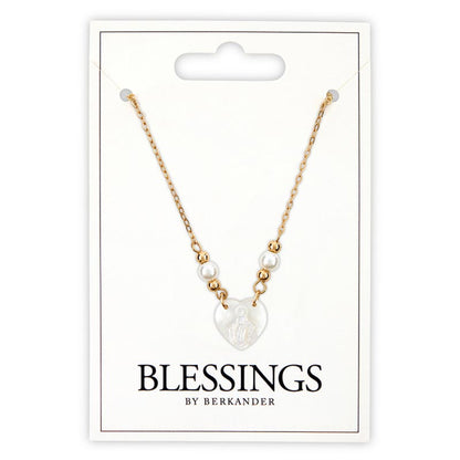 Heart Shaped Our Lady of Grace Pendant Necklace