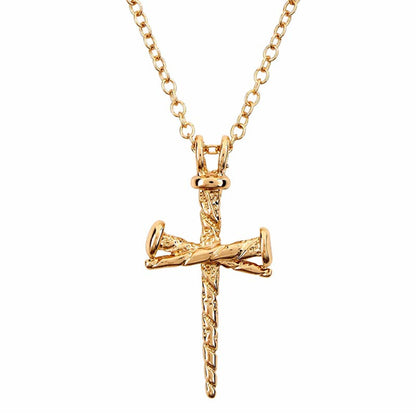 Men's Nail Cross Pendant Chain
