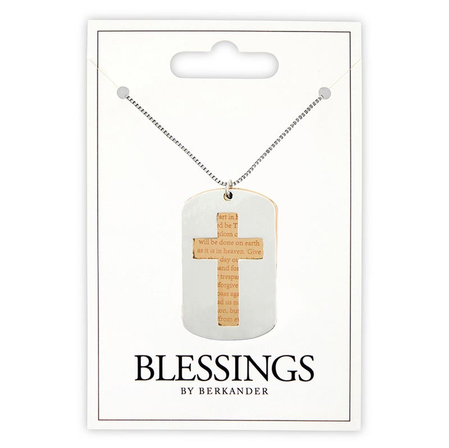 Men's Our Father Prayer Dog Tag Chain