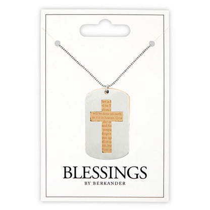 Men's Our Father Prayer Dog Tag Chain