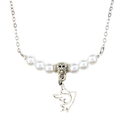 Pearl Dove Pendant Necklace