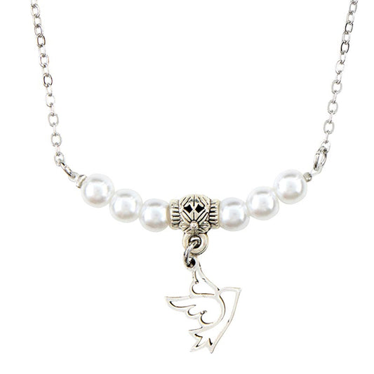 Pearl Dove Pendant Necklace