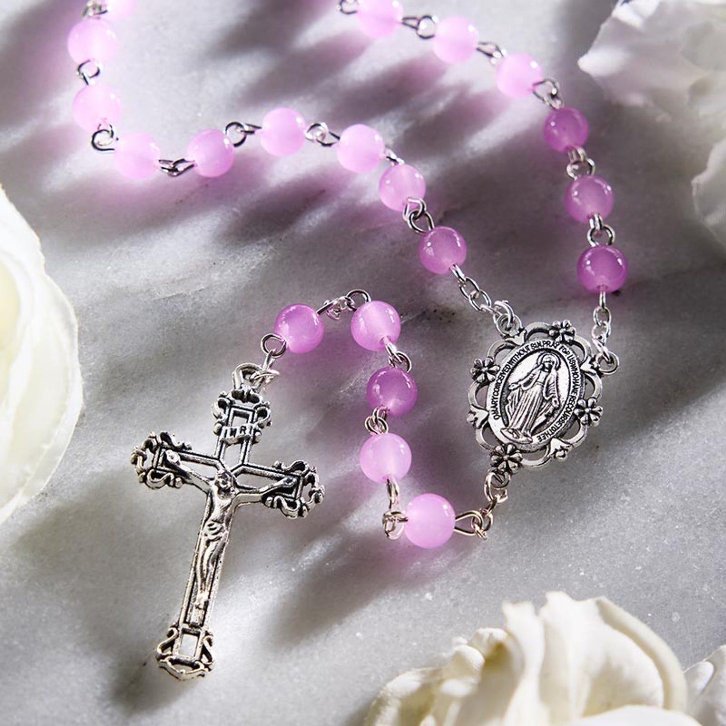 Dark Pink Rosary