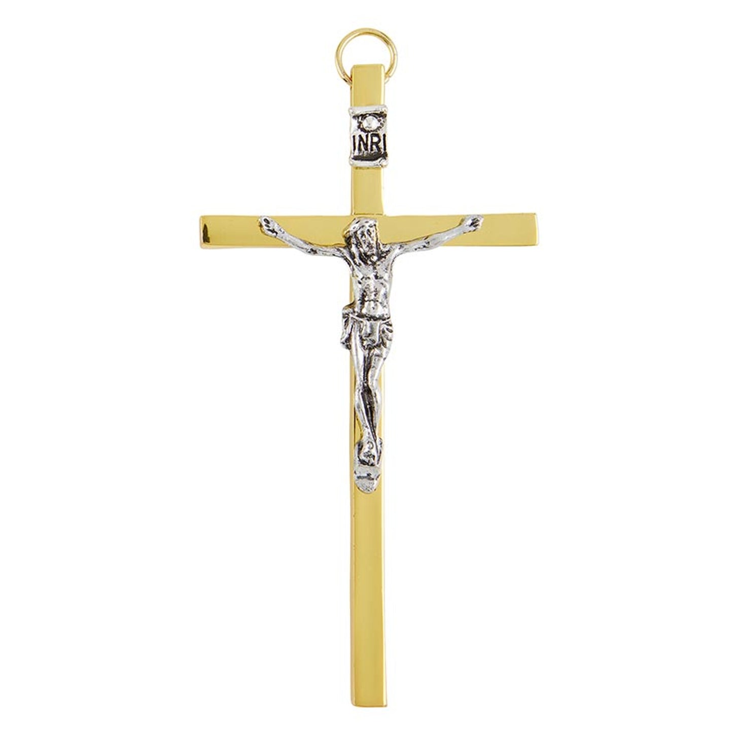Crucifix with Guardian Angel Crib Medal Set