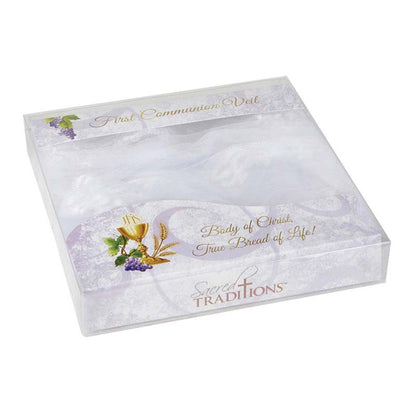 Rose Head Band w/ Pearl Cross First Communion Veil