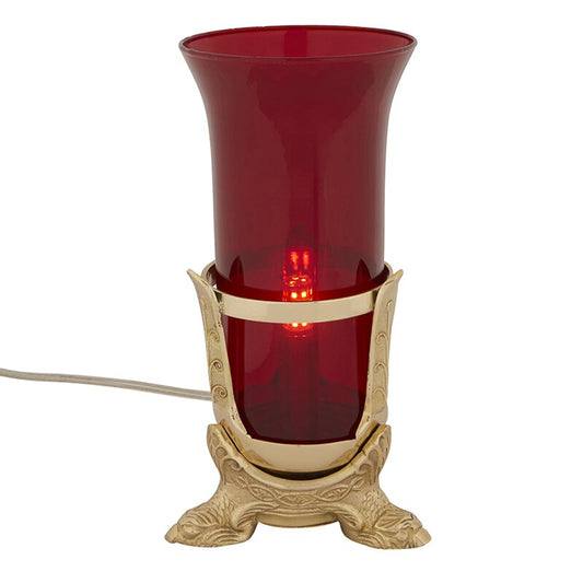 Sanctuary Lamp with Ruby Globe - Electric (F3930)