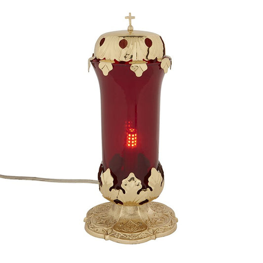 Sanctuary Lamp with Ruby Globe - Electric (F3932)