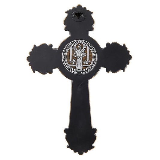 Two-Tone Saint Benedict Ornate Crucifix