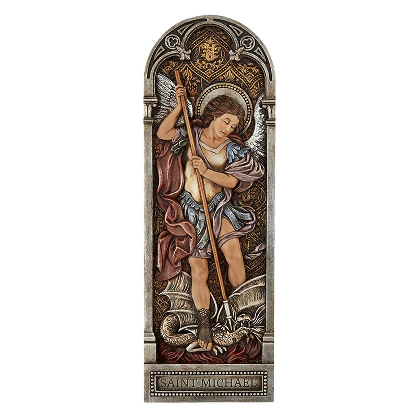 12" H Saint Michael Plaque