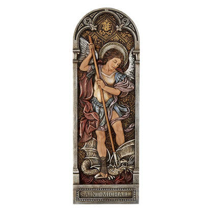 12" H Saint Michael Plaque