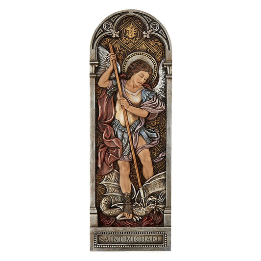 12" H Saint Michael Plaque