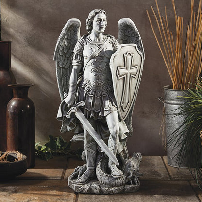 24" H Saint Michael the Warrior Statue