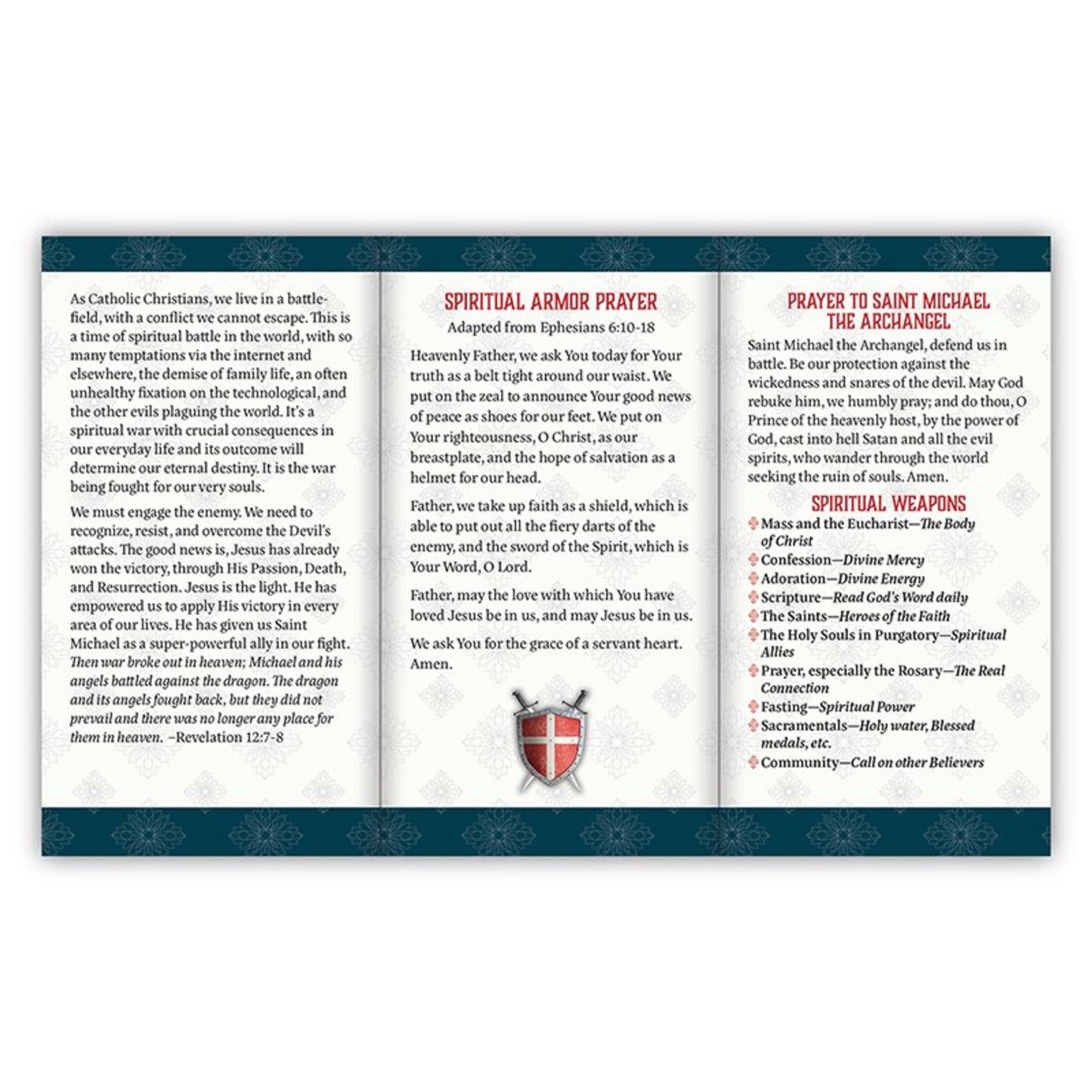 Spiritual Warfare Trifold Pocket Prayer Card
