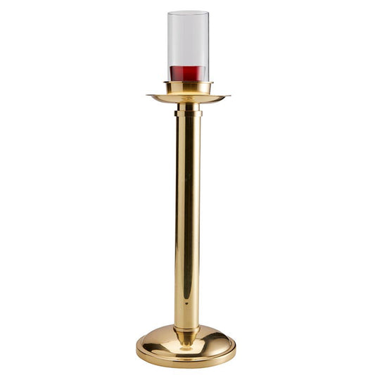 Sudbury Brass Acolyte Candlesticks - Brass/Glass