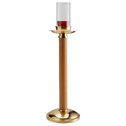 Sudbury Brass Acolyte Candlesticks - Brass/Wood