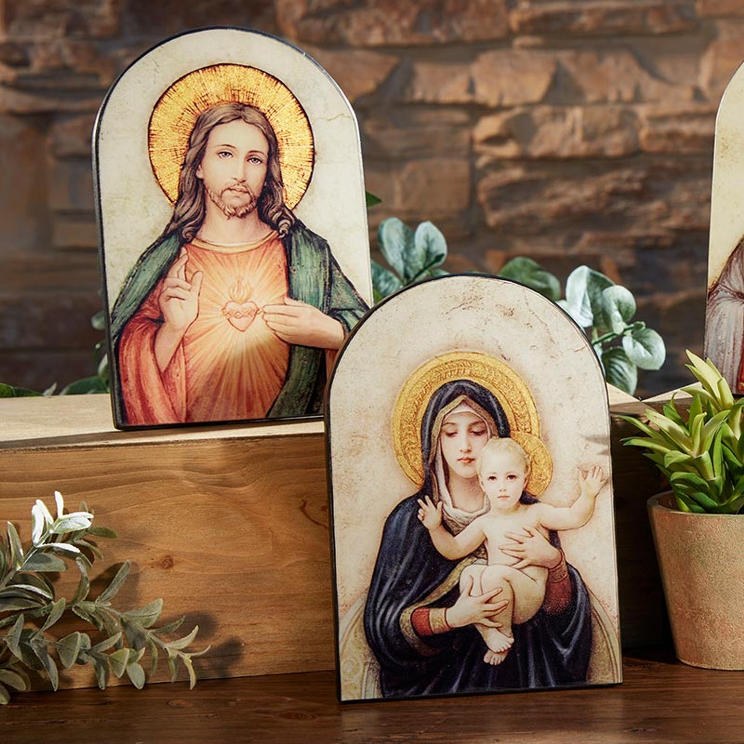 Sacred Heart of Jesus Arched Plaque
