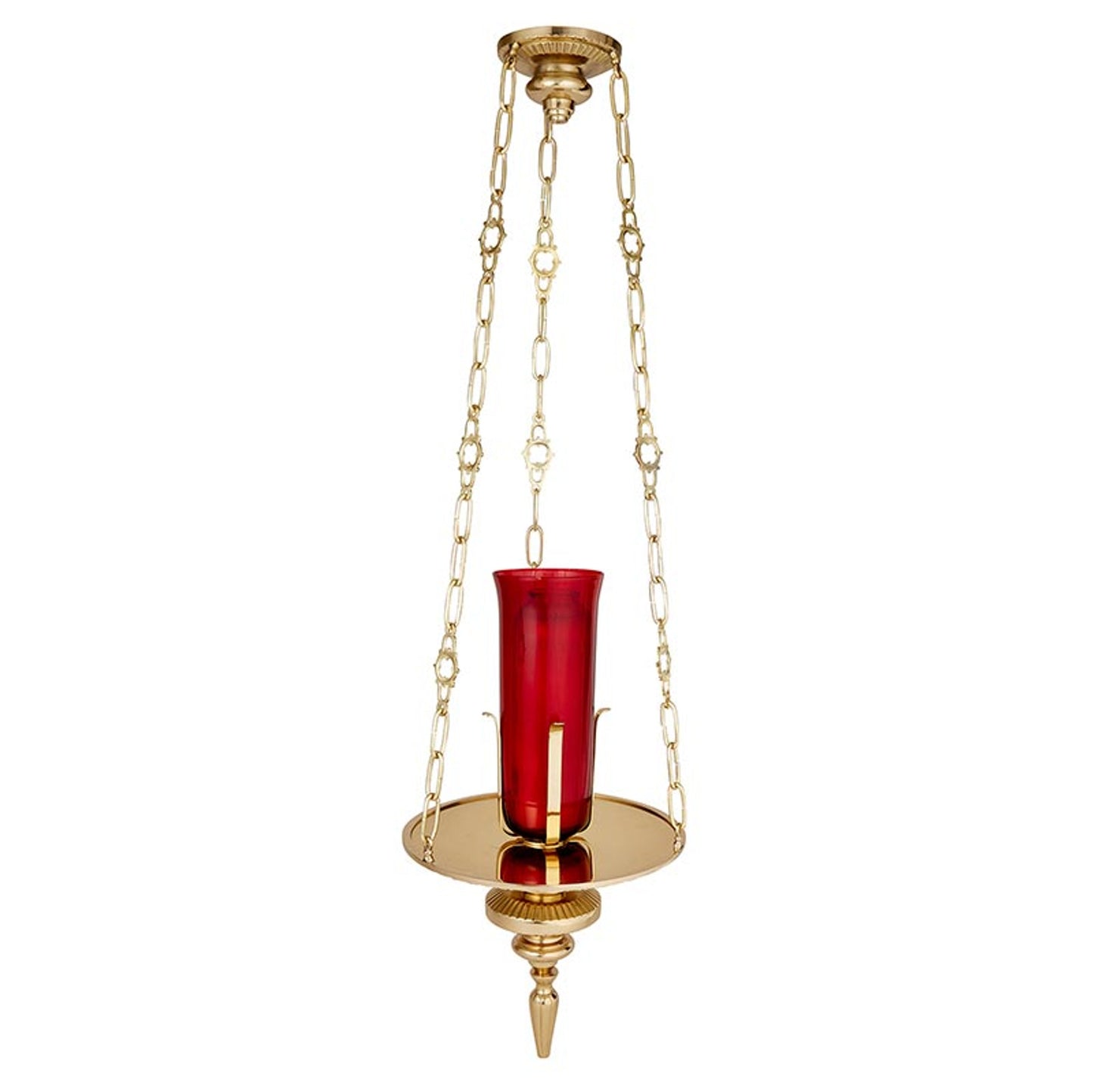 Swinging Processional Torch with Ruby Glass