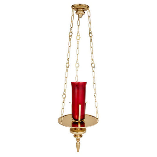 Swinging Processional Torch with Ruby Glass