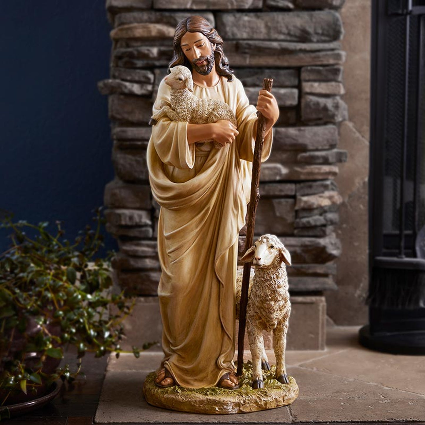 24" H Good Shepherd Statue