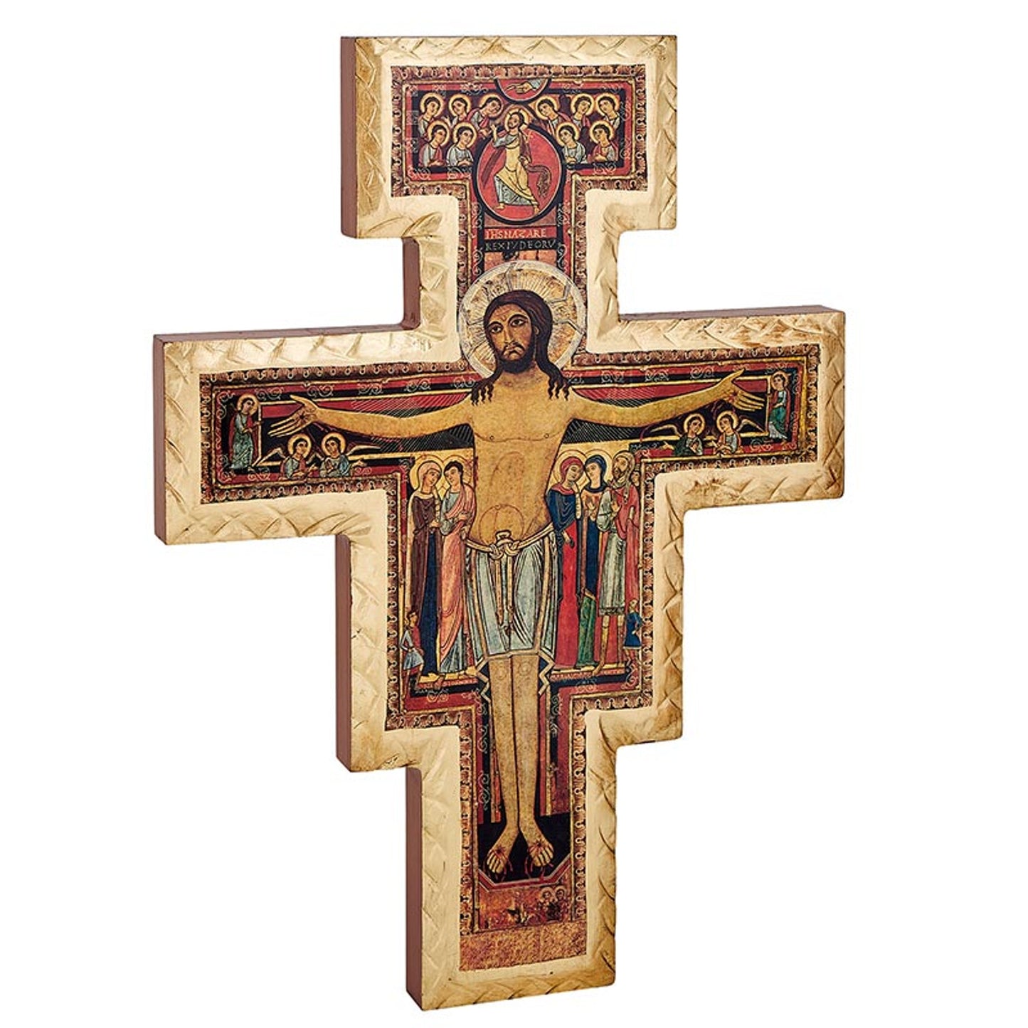 Saint Damiano Wood Crucifix (J5502)