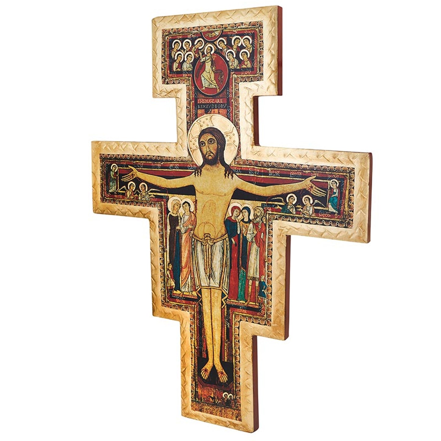 Saint Damiano Wood Crucifix (J5503)