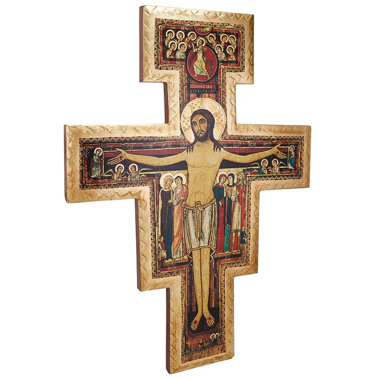 Saint Damiano Wood Crucifix (J5503)
