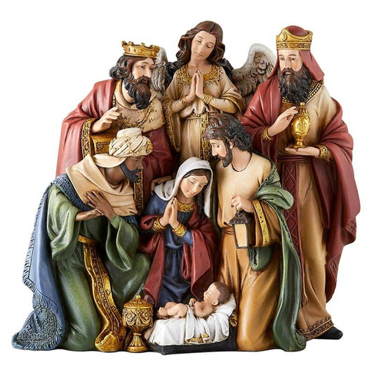 8-3/4" H Let Us Adore Him Nativity Set