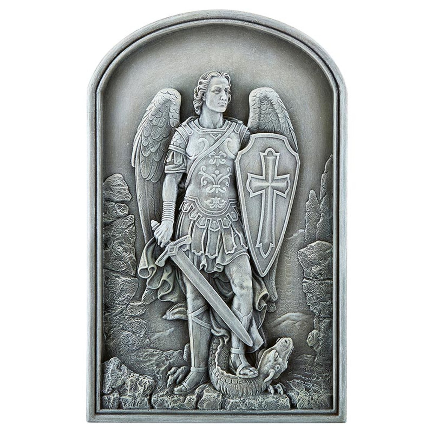 12.25" H Saint Michael Garden Plaque